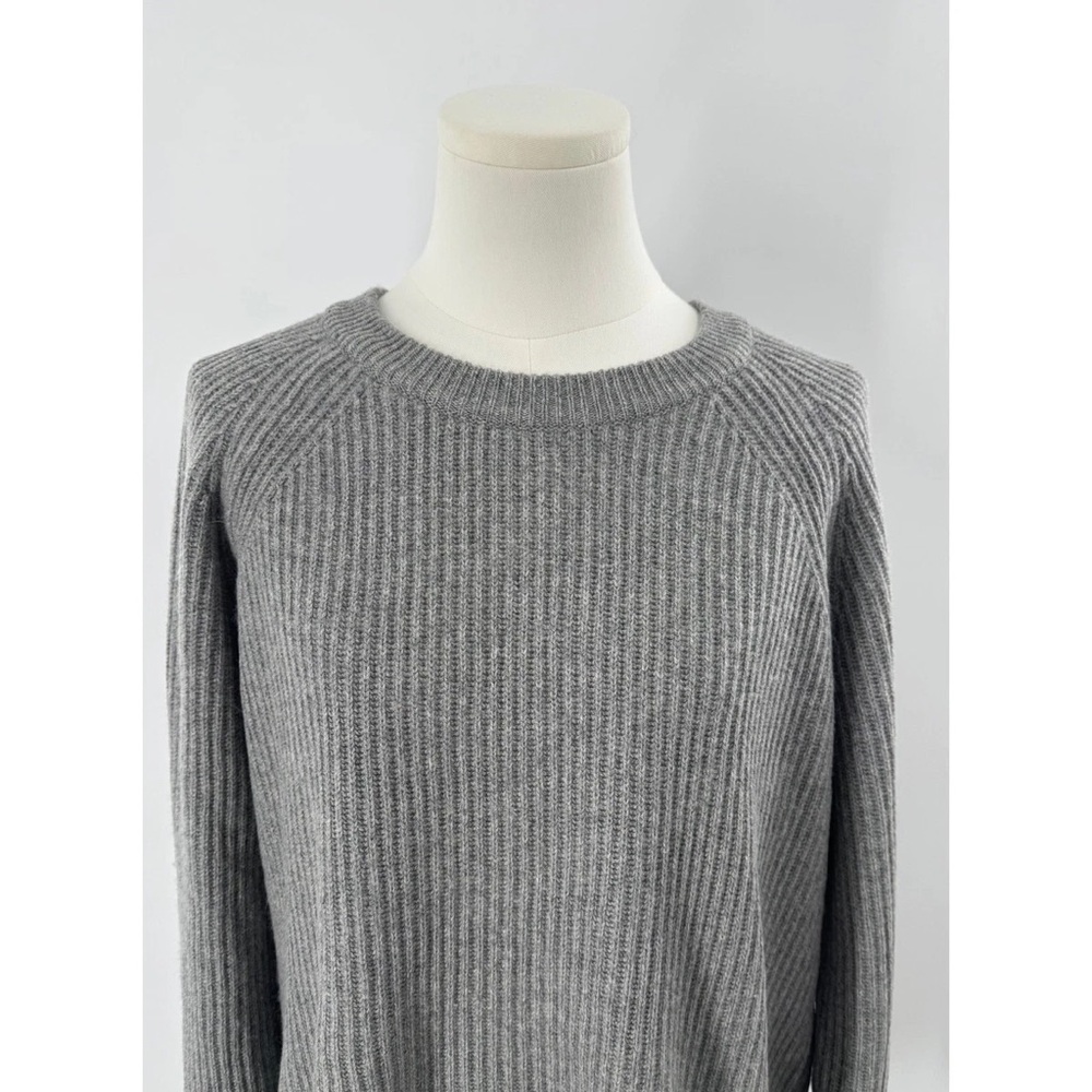 J. Crew Women’s Ribbed Cashmere Oversized Crewneck Sweater 2X Gray
